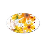 yellow_flower Sticker (Oval)