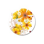 yellow_flower Magnet 3  (Round)