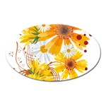 yellow_flower Magnet (Oval)