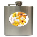 yellow_flower Hip Flask (6 oz)