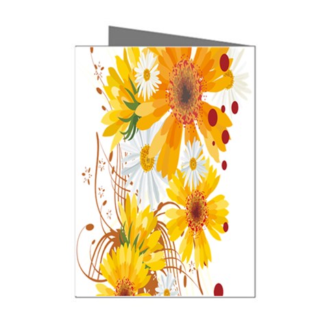 yellow_flower Mini Greeting Cards (Pkg of 8) from ArtsNow.com Left