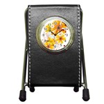 yellow_flower Pen Holder Desk Clock