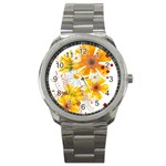 yellow_flower Sport Metal Watch