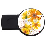 yellow_flower USB Flash Drive Round (4 GB)