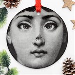 Fornasetti Round Christmas Ornament Ornament Ornament (Round)