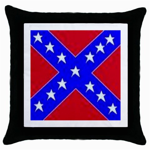 rebel Throw Pillow Case (Black) from ArtsNow.com Front