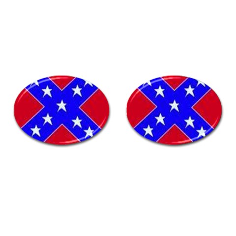 rebel Cufflinks (Oval) from ArtsNow.com Front(Pair)
