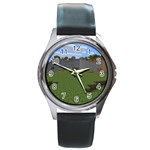 Minecraft Strange Land Formations Round Metal Watch