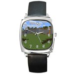 Minecraft Strange Land Formations Square Metal Watch