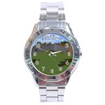 Minecraft Strange Land Formations Stainless Steel Analogue Watch