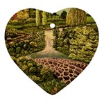 Country Waterfall by Ave Hurley - Ornament (Heart)