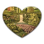 Country Waterfall by Ave Hurley - Heart Mousepad