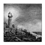 Frank Clark Lighthouse -AveHurley ArtRevu.com- Tile Coaster