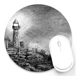 Frank Clark Lighthouse -AveHurley ArtRevu.com- Round Mousepad