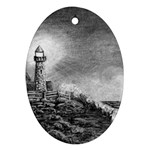 Frank Clark Lighthouse -AveHurley ArtRevu.com- Ornament (Oval)
