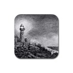 Frank Clark Lighthouse -AveHurley ArtRevu.com- Rubber Coaster (Square)