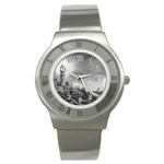 Frank Clark Lighthouse -AveHurley ArtRevu.com- Stainless Steel Watch
