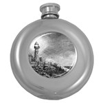 Frank Clark Lighthouse -AveHurley ArtRevu.com- Hip Flask (5 oz)