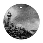 Frank Clark Lighthouse -AveHurley ArtRevu.com- Round Ornament (Two Sides)