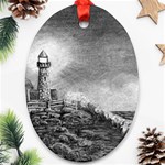 Frank Clark Lighthouse -AveHurley ArtRevu.com- Oval Ornament (Two Sides)