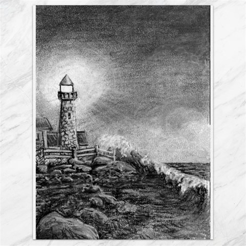 Frank Clark Lighthouse 17.8 x23.08  Canvas - 1