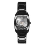 Frank Clark Lighthouse -AveHurley ArtRevu.com- Stainless Steel Barrel Watch