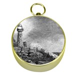 Frank Clark Lighthouse -AveHurley ArtRevu.com- Gold Compass