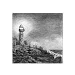 Frank Clark Lighthouse -AveHurley ArtRevu.com- Satin Bandana Scarf