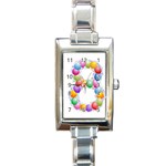 8 Rectangular Italian Charm Watch