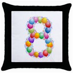 8 Throw Pillow Case (Black)