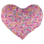 Sprinkles A3 Large 19  Premium Heart Shape Cushion