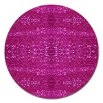 Pink sequins Magnet 5  (Round)