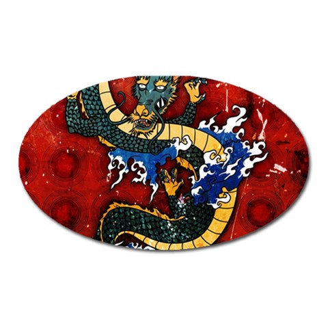 Dragon Magnet (Oval) from ArtsNow.com Front