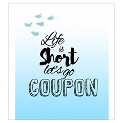 Life is Short Let s Go Coupon Drawstring Pouch (Large) from ArtsNow.com Front