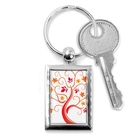 tree008 Key Chain (Rectangle) from ArtsNow.com Front