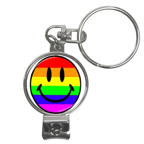 happy face Nail Clippers Key Chain from ArtsNow.com Front