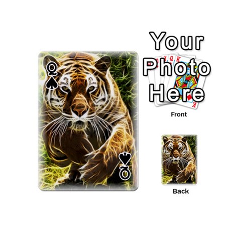 Queen Tiger on fire from ArtsNow.com Front - SpadeQ