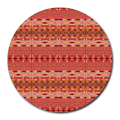Tribal Pattern Print from ArtsNow.com 8 x8  Round Mousepad - 1
