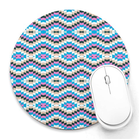 Tribal Pattern Print from ArtsNow.com 8 x8  Round Mousepad - 1