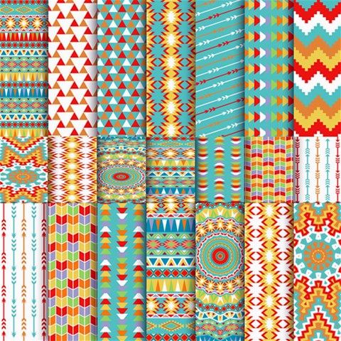 Tribal Pattern Print from ArtsNow.com 8 x8  Scrapbook Page - 1