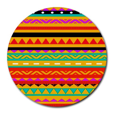 Tribal Pattern Print from ArtsNow.com 8 x8  Round Mousepad - 1