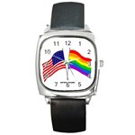 flags Square Metal Watch