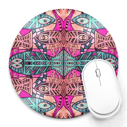 Abstract from ArtsNow.com 8 x8  Round Mousepad - 1