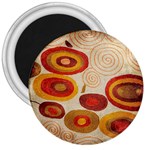 Abstract Ivory Swirls and Circles Art