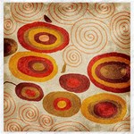 Abstract Ivory Swirls and Circles Art