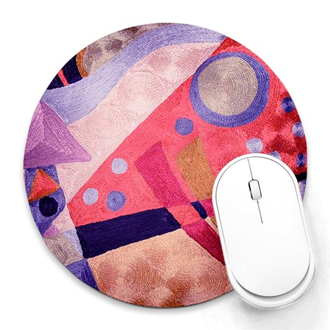 Abstract Modern Abstract Design Print from ArtsNow.com 8 x8  Round Mousepad - 1
