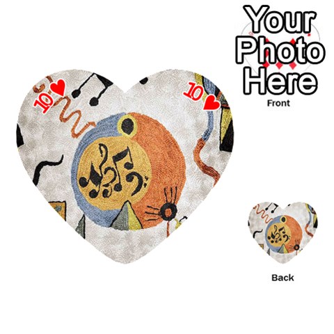 Abstract Music Splurge Deco from ArtsNow.com Front - Heart10