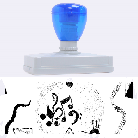 Abstract Music Splurge Deco from ArtsNow.com 3.13 x1.38  Stamp