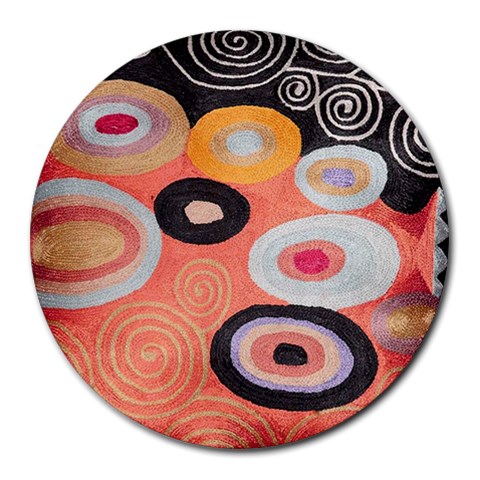 Abstract Pink from ArtsNow.com 8 x8  Round Mousepad - 1