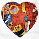 Abstract Red Geometric Art Deco Shapes